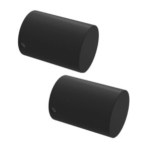 Matt Black Olivia 28mm knurled textured barrel Finials