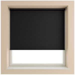 Plain Blackout Roller Blind in Black