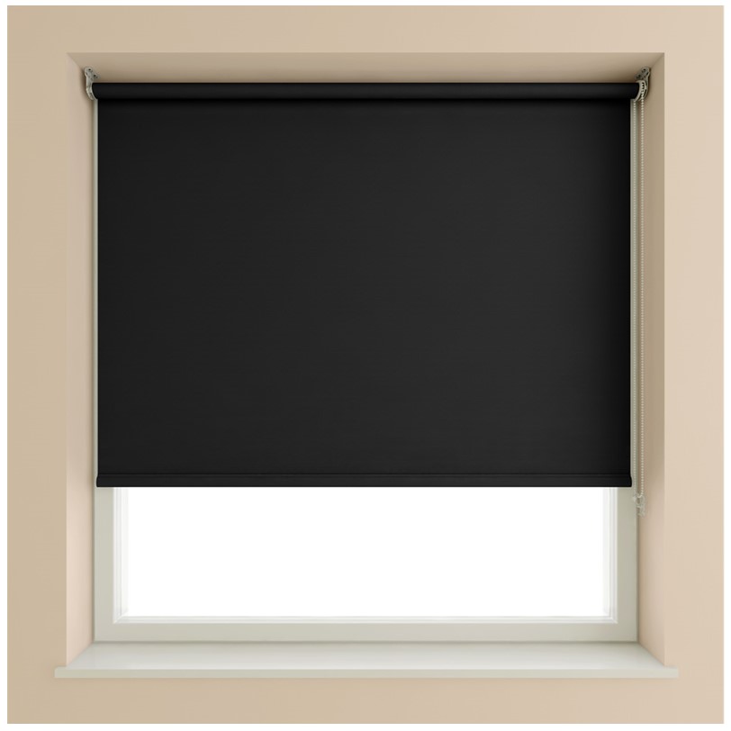 Plain Blackout Roller Blind Black Plain Blackout Roller Blind in Black