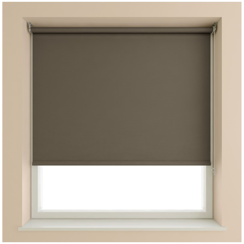 Plain Blackout Roller Blind Chocolate Plain Blackout Roller Blind in Chocolate brown colour.