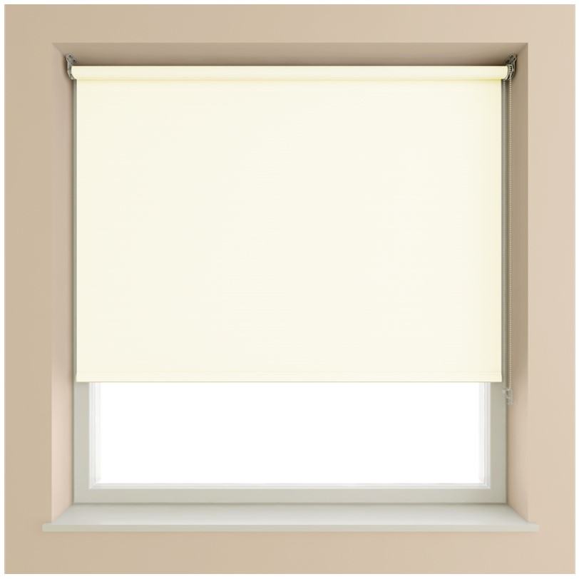 Plain Blackout Roller Blind Cream Plain Blackout Roller Blind in cream.