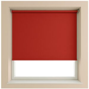 Plain Blackout Roller Blind in Deep Red