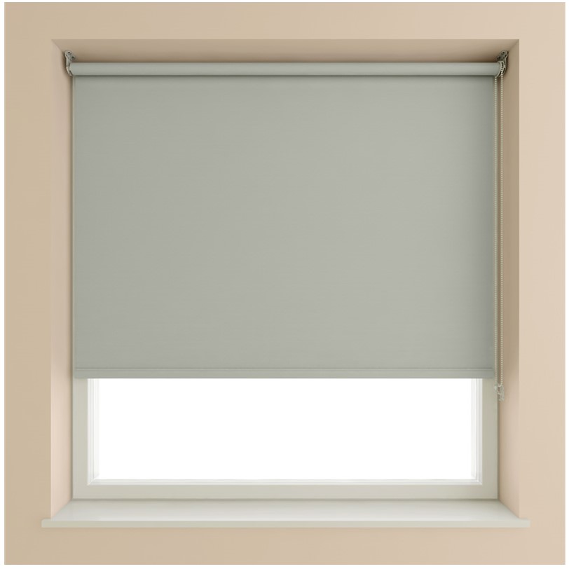 Plain Blackout Roller Blind Light Grey Plain Blackout Roller Blind in Light Grey