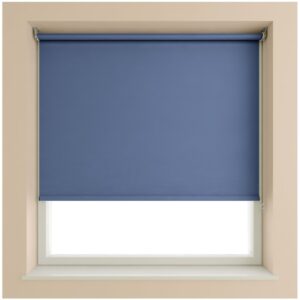 Plain Blackout Roller Blind in Navy