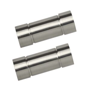 Satin Silver Aspect 28mm barrel Finials