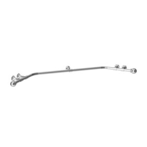 28mm Eyelet bay pole set 400cm chrome finish includes cut bendable poles, 5 brackets, 2 finials fittings and instructions