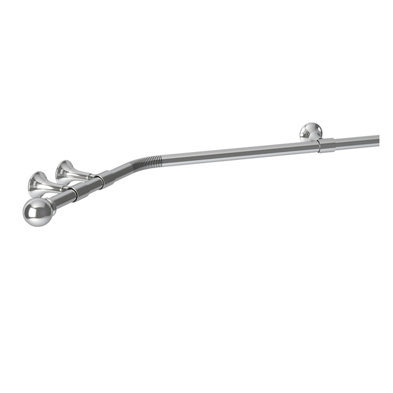 28mm Eyelet bay pole set 400cm chrome close up 28mm Eyelet bay pole set 400cm chrome close up