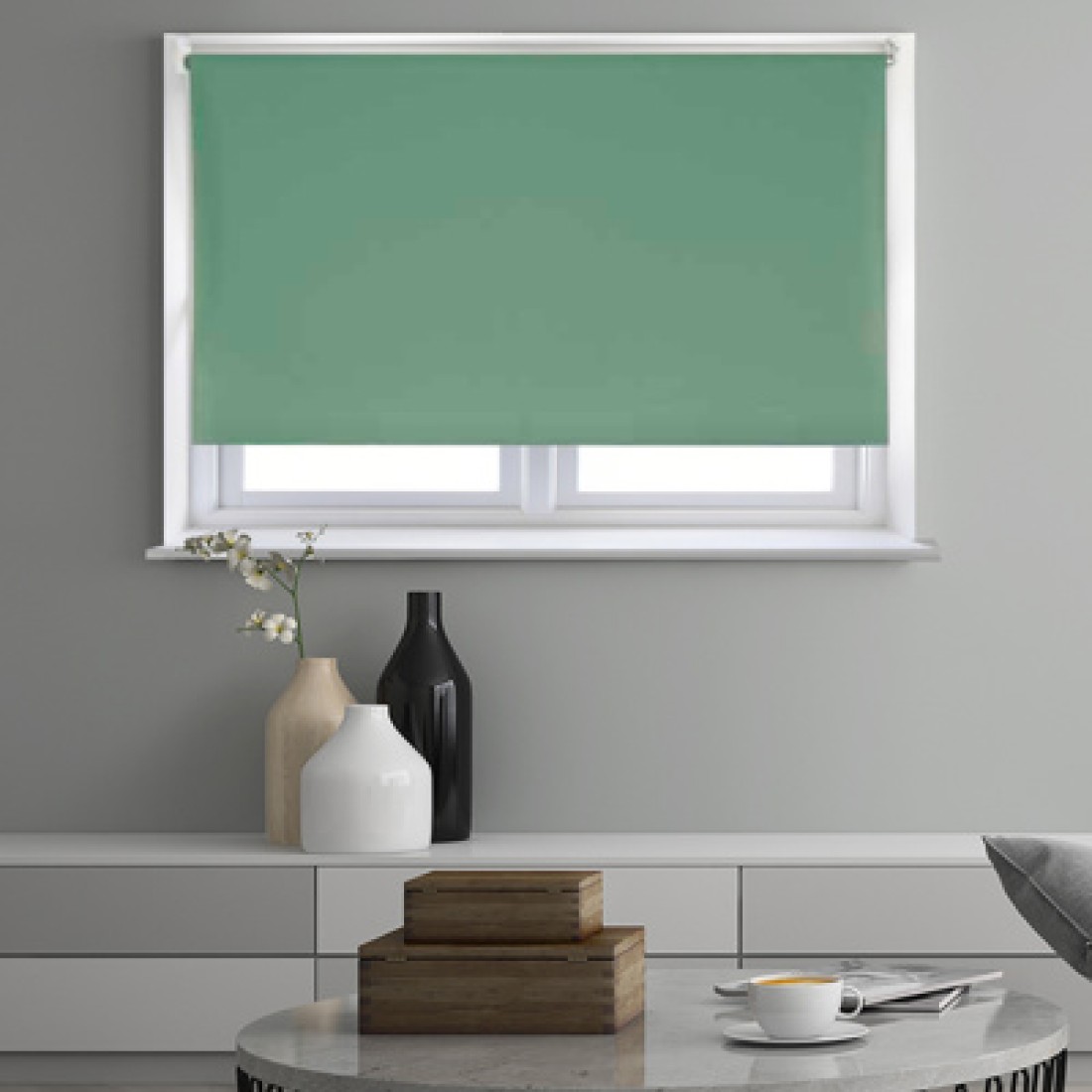 BASIL Blackout Roller Blind Room Set BASIL Blackout Roller Blind Room Set
