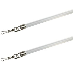 Clear acrylic Curtain Draw Rods Pack of 2