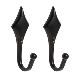 Diamond Tieback Hooks Black pack of 2