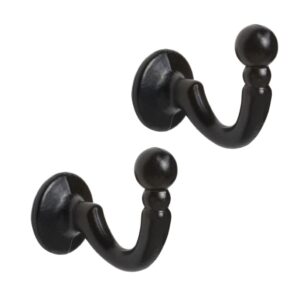 Palma Curtain Tieback Hooks Black pack of 2