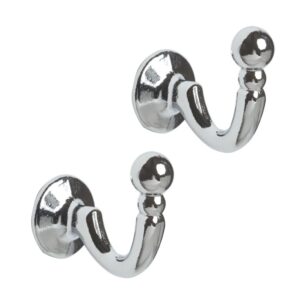 Palma Curtain Tieback Hooks Chrome pack of 2