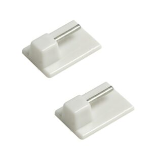 Stick on Hooks White, with a sticky foam pad to attach to the wall