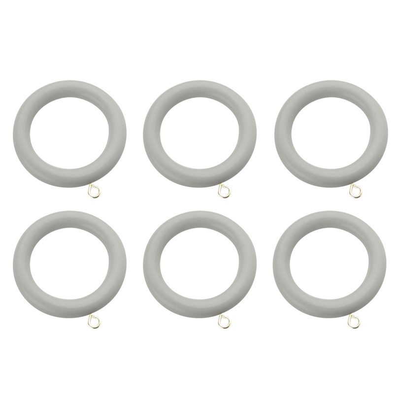 Swish 35mm Romantica curtain rings Pebble light grey pack of 6