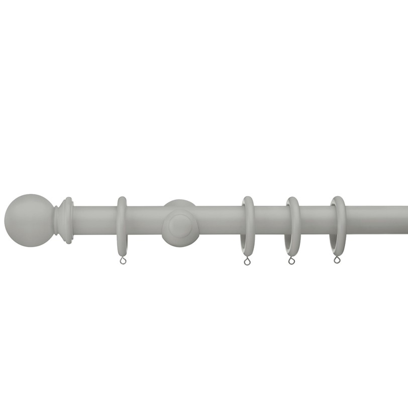 Swish Romantica 28mm wood curtain pole Pebble Ball finial