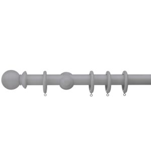 Swish Romantica 28mm wood curtain pole Smoke Ball finial