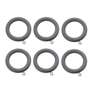 Swish Romantica 28mm wood curtain rings Cobblestone pack of 6