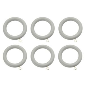 Swish Romantica 28mm wood curtain rings Pebble pack of 6