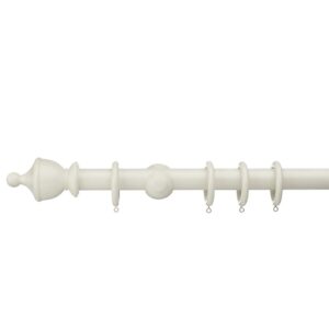 Swish Romantica 35mm Curtain pole set in the colour Panna Cotta Cream with Urn finials