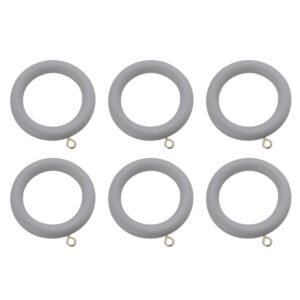 Swish Romantica 35mm curtain rings Smoke mid grey pack of 6