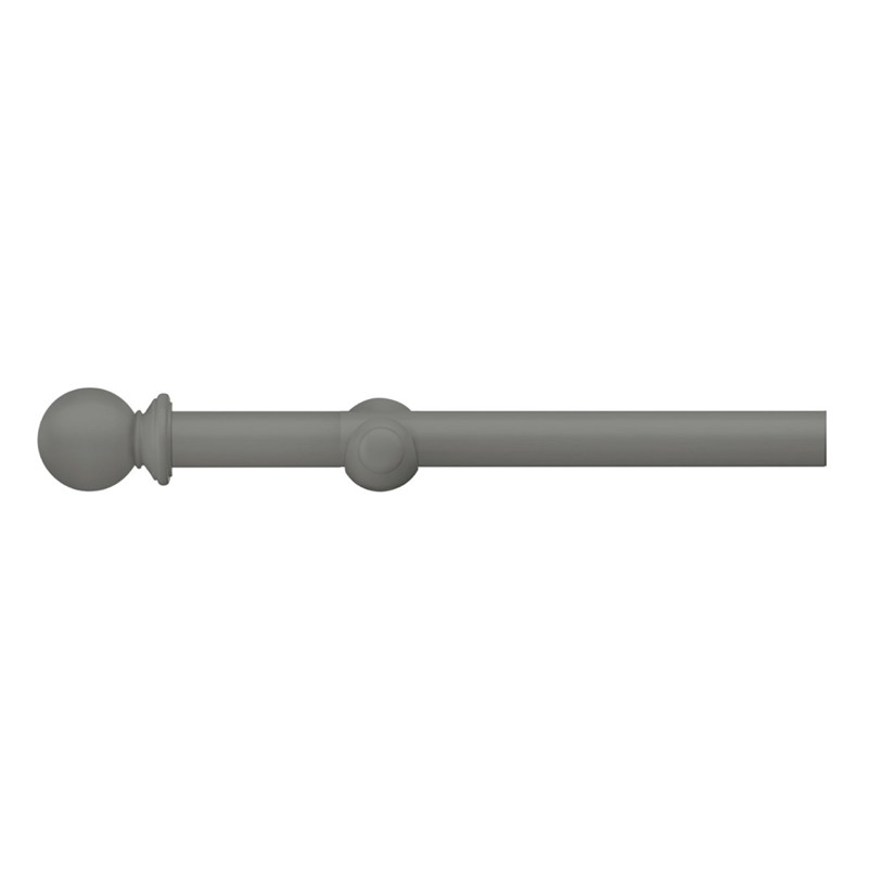 Swish Romantica Cobblestone Grey Eyelet Ball finial curtain pole