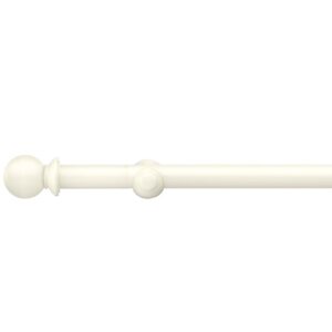 Swish Romantica Panna Cotta cream ball finial curtain pole