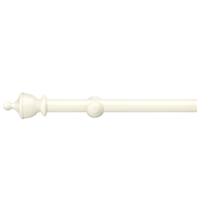 Swish Romantica Panna Cotta cream urn finial curtain pole