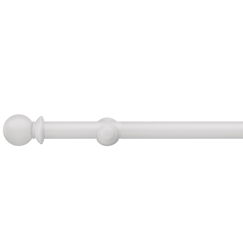 Swish Romantica Paper White ball finial curtain pole (2)