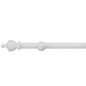 Swish Romantica Paper White urn finial curtain pole