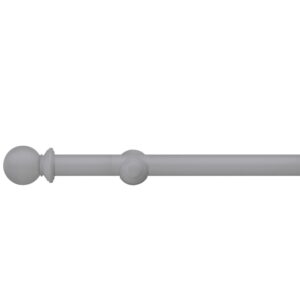 Swish Romantica Smoke mid grey Ball finial curtain pole