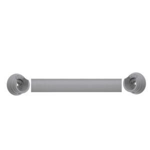 Swish Romantica Smoke mid grey Recess curtain pole