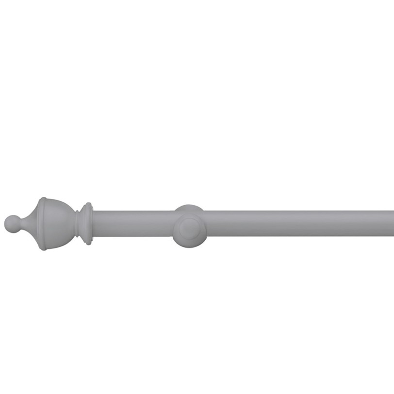 Swish Romantica Smoke mid grey Urn finial curtain pole
