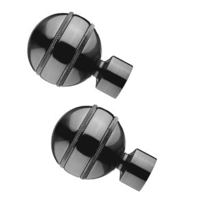 Integra Selina Finials 1 pair, dark brushed silver