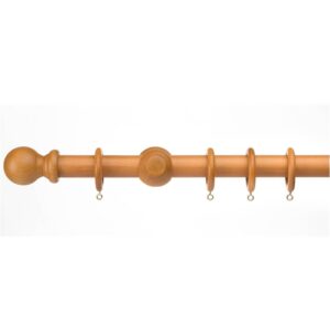 28mm wood curtain pole set antique pine