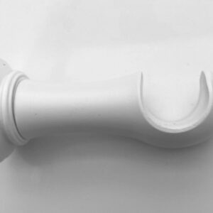 Paper White Wooden Curtain Pole Bracket,For Pole diameter 28mm, For the Swish Romantica wooden curtain pole range