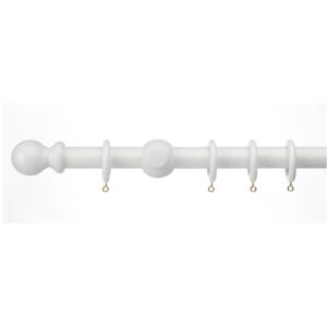 Curtain pole set white