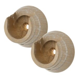 Integra Masterpiece cream gold finish wooden recess brackets 1 pair for 35mm curtain poles
