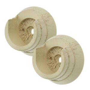 Integra Masterpiece wooden recess brackets in a distressed cream finish 1 pair for curtain poles