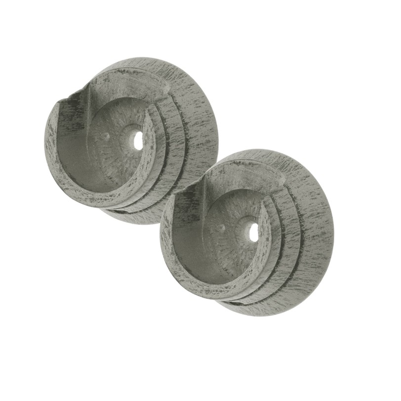 Masterpiece Recess Brackets Pair of wood Brackets for Recess fit, Antique Silver colour finish