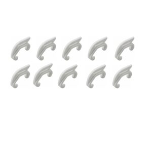 Swish PVC Valance hooks pack of 10 White plastic hooks
