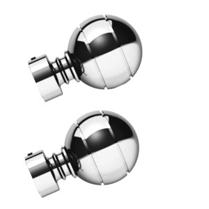 Swish Elements Lexington curtain pole finials, 1 pair of metal finials for a 28mm curtain pole