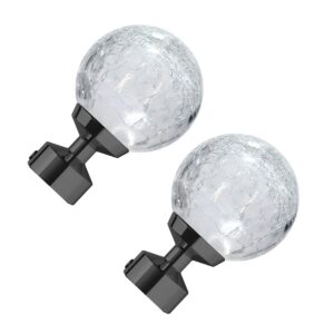 Pair of Swish Curtain pole finials for 28mm curtain poles. From the Design Studio range these Gossamer Ball finials have a crackled Glass ball finished with a modern stylish Graphite Collar.