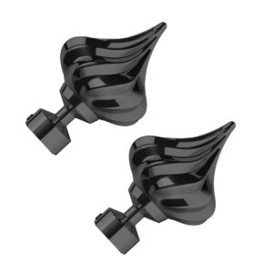 Swish Design Studio Kremlin design curtain pole finial pair, in modern Graphite, to fit 28mm curtain poles