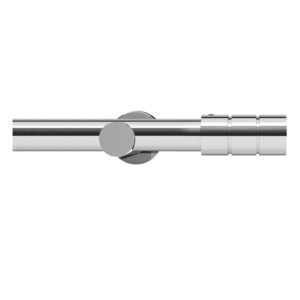 Integra brooklyn curtain pole set, with round contemporary bracks and Brooklyn barrel finials, all in a stunning chrome finish. Set includes poles, brackets, finials and fixings.