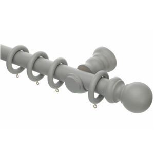Honister 35mm Truffle wood curtain pole with rings