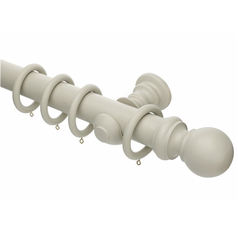 Honister 50mm Stone wood curtain pole with rings