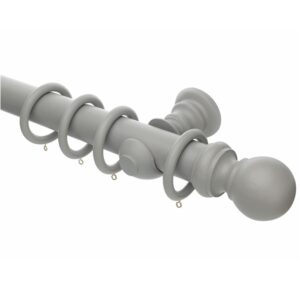 Honister 50mm Truffle wood curtain pole with rings