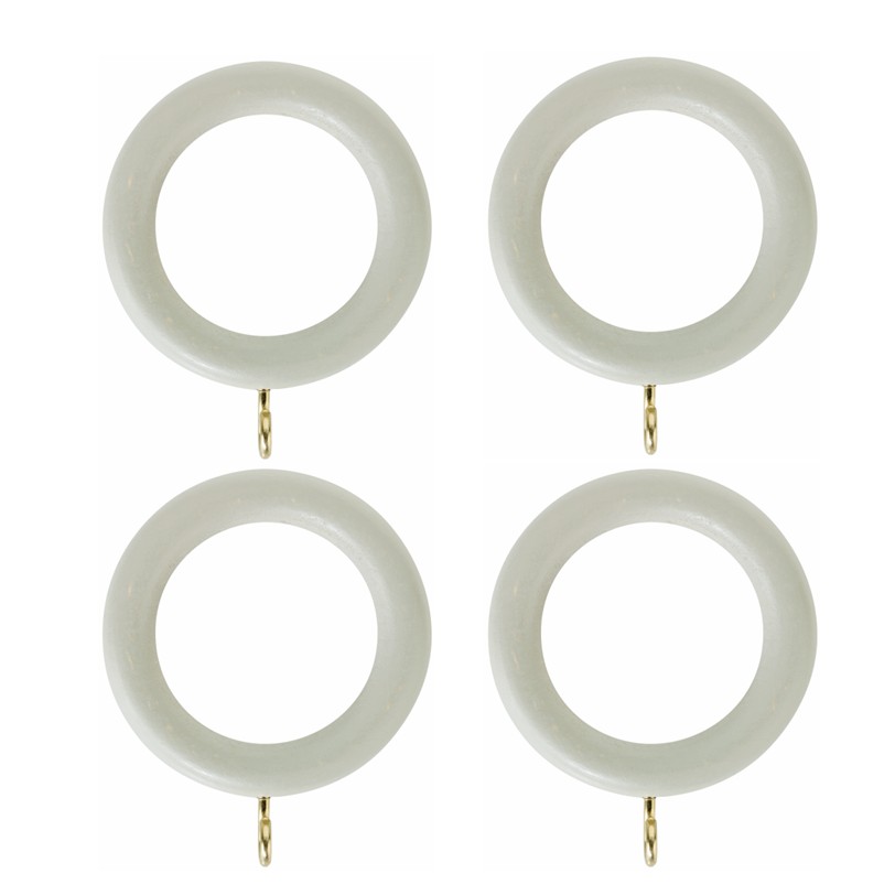 Honister French Grey wood curtain rings pack of 4