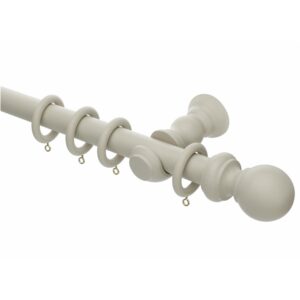 Honister Stone wood curtain pole with rings