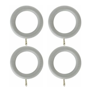 Honister Truffle wood curtain rings pack of 4